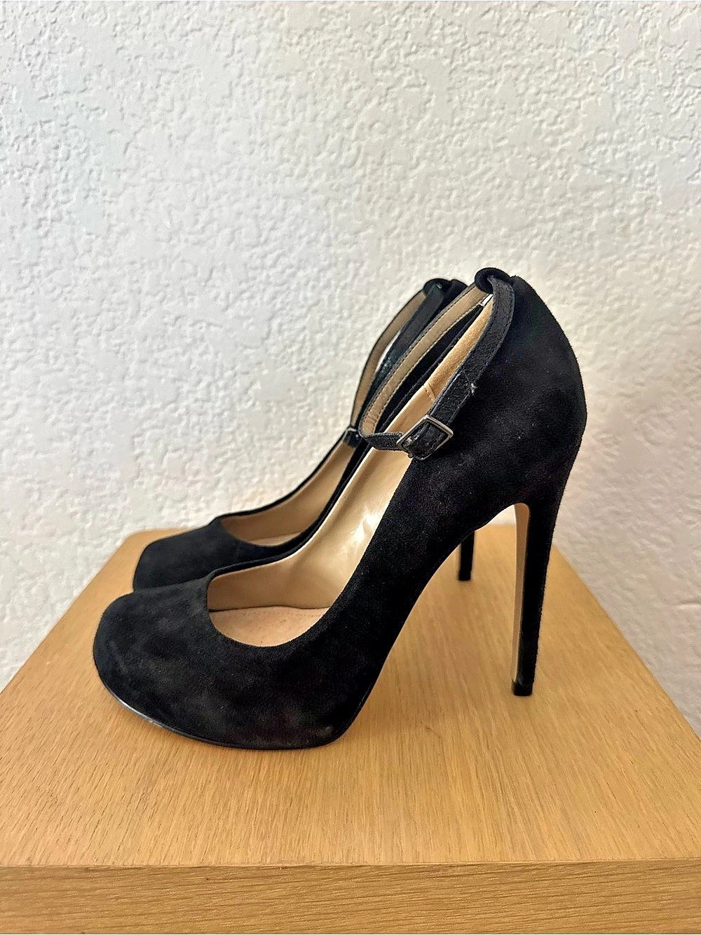 ALDO Black Ankle Strap Platform Heels